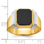 14k Two-tone IBGoodman Men's Onyx Ring Mounting - Image 3