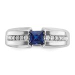 14k White Gold IBGoodman Polished Gemstone Ring Mounting - Image 6