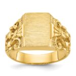 14k IBGoodman 13x9mm Men's Signet Ring