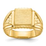 14k IBGoodman 10x10mm Men's Square Signet Ring