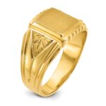 14k IBGoodman 10x10mm Men's Square Signet Ring - Image 8