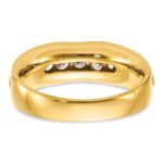 IBGoodman 14k Two-tone 1/2 carat Lab Grown Diamond VS/SI+ G+ Complete Polished and Grooved Men's Ring - Image 6