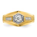 14k IBGoodman Men's Polished and Satin Diamond Ring Mounting - Image 6