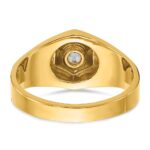 14k IBGoodman Men's Polished and Satin 1/3 carat Diamond Complete Ring - Image 7