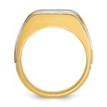 14k Two-tone IBGoodman Men's Polished and Satin Diamond Ring Mounting - Image 2