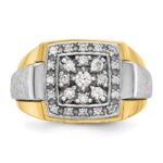 IBGoodman 10k Two-tone Men's Polished and Satin 1/2 Carat A Quality Diamond Ring - Image 6