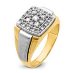 IBGoodman 14k Two-tone Men's Polished and Satin 1/2 Carat AA Quality Diamond Ring - Image 8