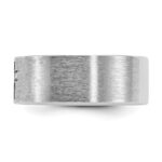 14k White Gold IBGoodman Men's Satin Cross Ring Mounting - Image 5