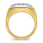 14k IBGoodman Men's Polished and Satin Cluster Ring Mounting - Image 2