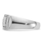 IBGoodman 14k White Gold 1/2 carat Lab Grown Diamond VS/SI+ G+ Complete Cut-Out Men's Ring - Image 3