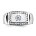 IBGoodman 14k White Gold 1/2 carat Lab Grown Diamond VS/SI+ G+ Complete Cut-Out Men's Ring - Image 4