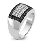 IBGoodman 14k White Gold Men's Polished Rectangular Cluster Ring Mounting - Image 8