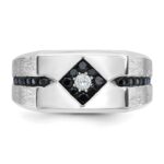 14k White Gold IBGoodman Men's Satin Diamond Ring Mounting - Image 6