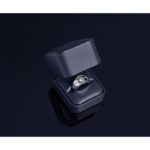 14k White Gold IBGoodman Men's Polished and Satin 1/5 carat Diamond Semi-mount Ring - Image 9