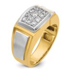 IBGoodman 14k Men's Polished and Satin Cluster Ring Mounting - Image 8
