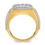 IBGoodman 10k Two-tone Men's Polished and Satin Square Cluster Ring Mounting - Image 2