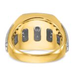 IBGoodman 10k Two-tone Men's Polished and Satin Square Cluster Ring Mounting - Image 7