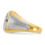 IBGoodman 14k Two-tone Men's Polished and Satin Square Cluster Ring Mounting - Image 5