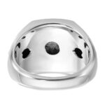 IBGoodman 14k White and Rose Gold Men's Polished and Satin Cluster Ring Mounting - Image 7