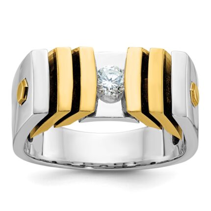 14k Two-tone IBGoodman Men's Diamond Ring Mounting