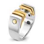 14k Two-tone IBGoodman Men's 1/3 carat Diamond Complete Ring - Image 8