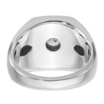IBGoodman 14k Two-tone with Black Rhodium Men's Polished and Satin Black and White 1/4 Carat AA Quality Diamond Ring - Image 7