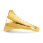 14k IBGoodman 16x14mm Men's Round Signet Ring - Image 3