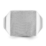 14k White Gold IBGoodman 16x16mm Men's Square Signet Ring - Image 4