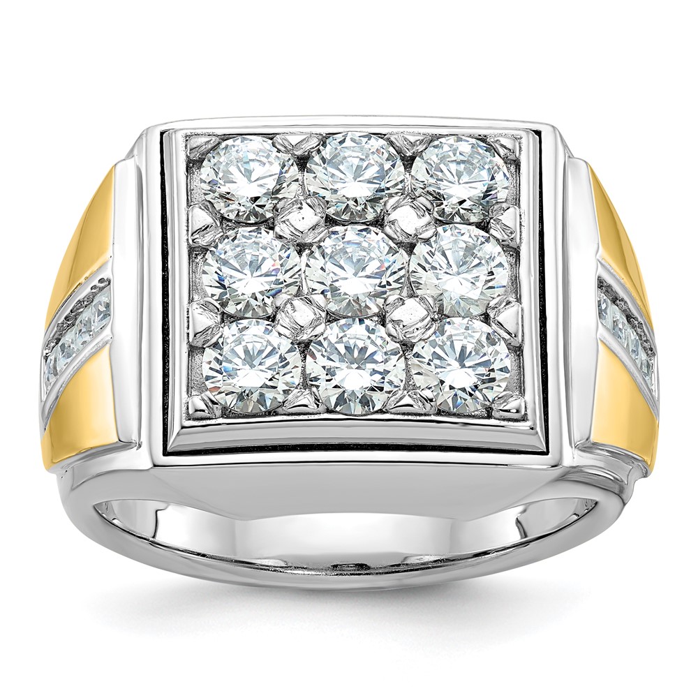 B59292-4WYAA.jpg 14k Two-tone IBGoodman Men's Polished Square Cluster Ring Mounting - Image 1