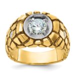 14k Two-tone IBGoodman Men's Diamond Nugget Ring Mounting