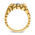 14k Two-tone IBGoodman Men's Diamond Nugget Ring Mounting - Image 3