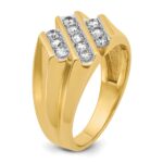 IBGoodman 14k 3/4 carat Lab Grown Diamond VS/SI+ G+ Complete Polished and Grooved Men's Ring - Image 6