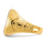 14k Two-Tone Engravable Square with Rounded Corners Signet ring - Image 3