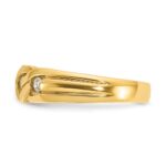 14k IBGoodman Men's Link Design 1/4 carat Diamond Complete Ring - Image 5