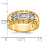 14k IBGoodman Men's 1 carat Diamond Nugget Complete Ring - Image 2