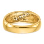 14k IBGoodman Men's Polished Curved Bypass 4-Stone Ring Mounting - Image 7