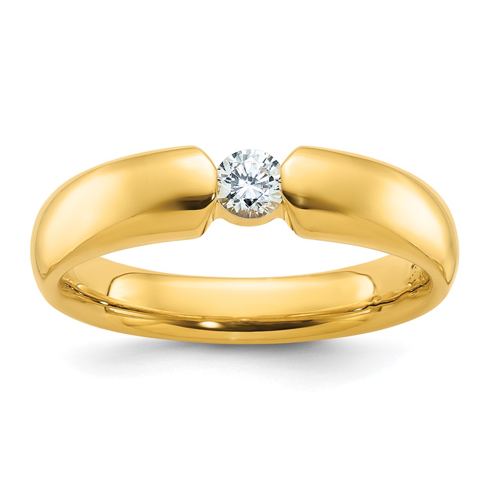 B61920-4YAA.jpg 14k IBGoodman Men's 1/4 carat Diamond Complete Ring - Image 1