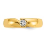 14k IBGoodman Men's 1/4 carat Diamond Complete Ring - Image 6