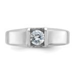 IBGoodman 14k White Gold 1/2 carat Lab Grown Diamond VS/SI+ G+ Complete Men's Ring - Image 4