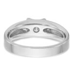 14k White Gold IBGoodman Men's 1/2 carat Diamond Complete Ring - Image 7