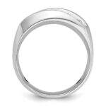IBGoodman 14k White Gold Men's Polished and Satin 5-Stone 1 Carat AA Quality Diamond Ring