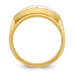 14k IBGoodman Men's Polished and Satin 5-Stone Ring Mounting - Image 2