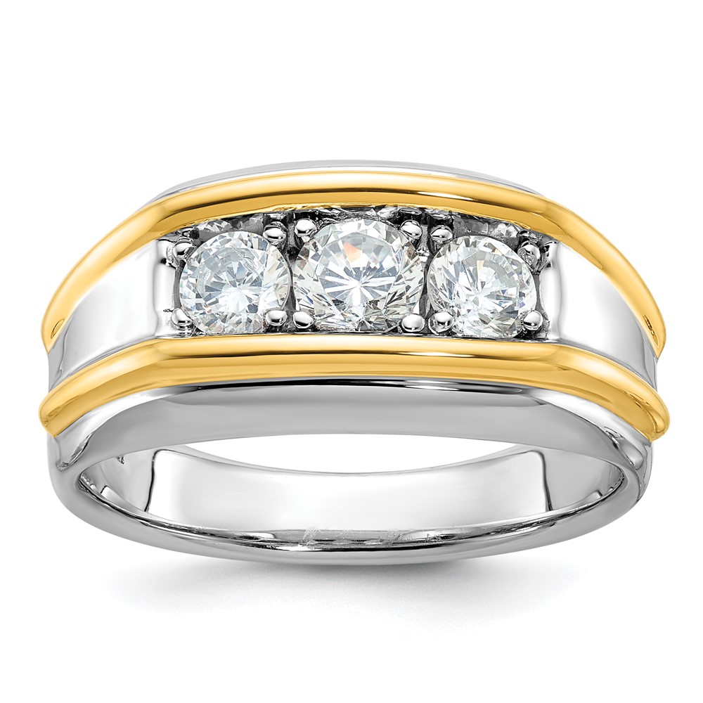 B63174-4WYAA-1.jpg 14k Two-tone IBGoodman Men's 1 carat Diamond Complete Ring - Image 1