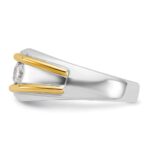 14k Two-tone IBGoodman Men's 1 carat Diamond Complete Ring - Image 3