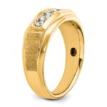 IBGoodman 14k Polished and Satin Five Stone Men's Ring Mounting - Image 7