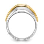 IBGoodman 14k Two-tone 1/2 carat Lab Grown Diamond VS/SI+ G+ Complete Polished Men's Ring - Image 2