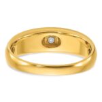 10k Two-tone IBGoodman Men's Polished and Satin Diamond Ring Mounting - Image 7