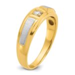 14k Two-tone IBGoodman Men's Polished and Satin Diamond Ring Mounting - Image 8