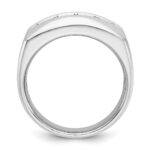 IBGoodman 14k White Gold 1 carat Lab Grown Diamond VS/SI+ G+ Five Stone Complete Polished and Satin Men's Ring - Image 2