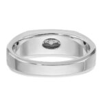 IBGoodman 14k White Gold Men's Polished and Satin 5-Stone 1/4 Carat AA Quality Diamond Ring - Image 5